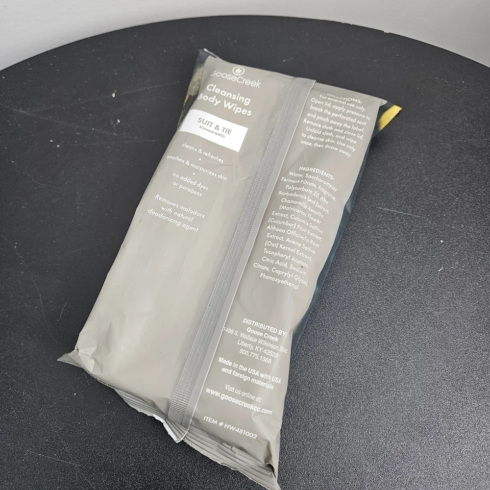 Goose Creek Suit & Tie Cleansing Body Wipes 48 Count